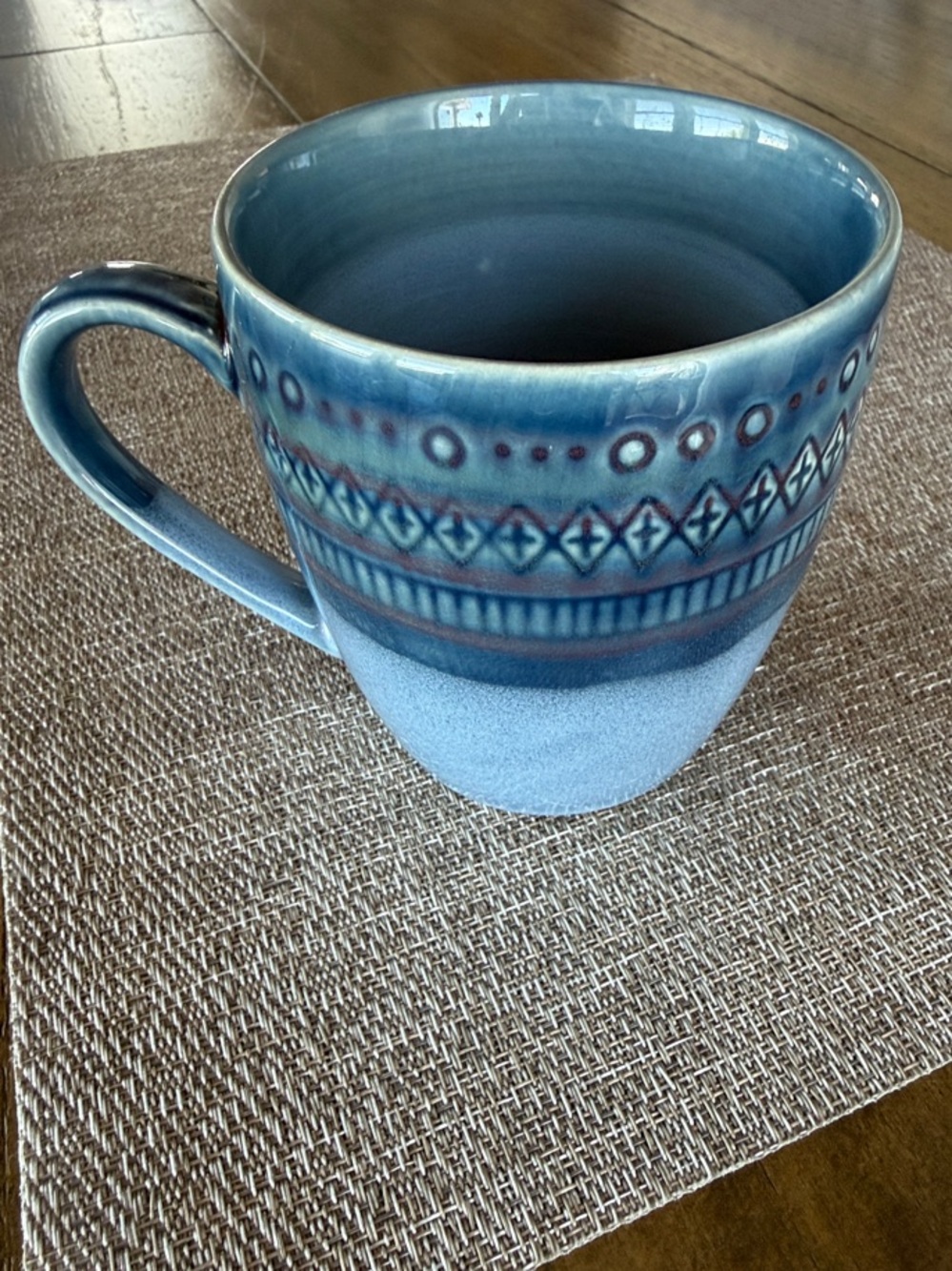 Threshold Kingsland Blue Mug Retired Pattern Very Good Condition No Chips